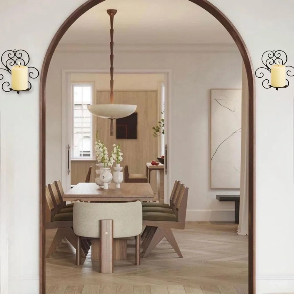 Pair of Wall Sconce LED Candle Holders